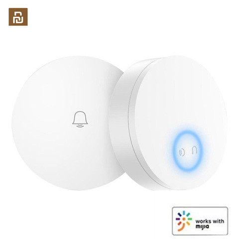 Xiaomi Mijia Linptech WIFI autogenerador timbre inalámbrico funciona con la aplicación Mijia función de memoria de Control inteligente AC 110-240V ► Foto 1/6