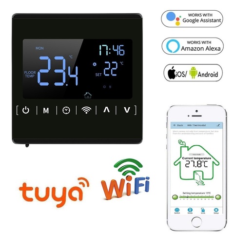 Termostato inteligente Tuya de 110V y 220V controlador de temperatura WiFi para calefacción de suelo/caldera de agua/Gas funciona con Google Home, Alexa ► Foto 1/6