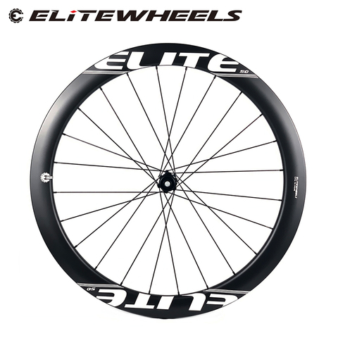 ELITEWHEELS-juego de ruedas de carbono para bicicleta de carretera, cubierta Tubular sin Cámara 30 38 47 50, ruedas de freno de disco 700c, Centro de bloqueo ► Foto 1/6