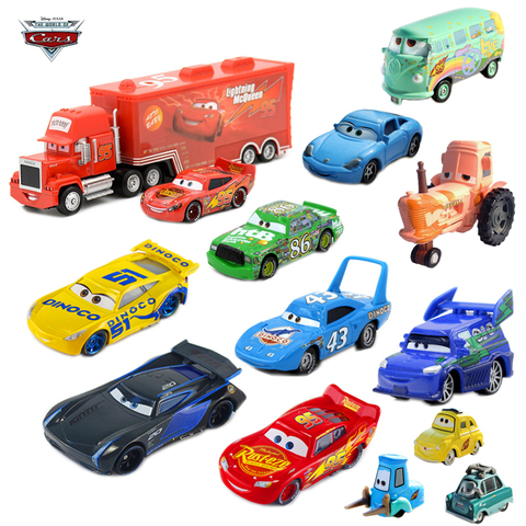 Disney-Coche de juguete Pixar 3 para niños, Rayo McQueen, Jackson Storm  Ramirez, 1:55, aleación de Metal fundido a presión