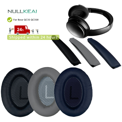 Almohadillas de repuesto NULLKEAI, diadema para auriculares Bose QC35 QC35II, orejera de alta calidad ► Foto 1/6