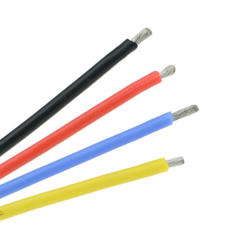 Cable de silicona supersuave resistente al calor, Cable de batería de 5 metros 22AWG 24AWG 26AWG 28AWG 30AWG, color rojo, negro, azul y blanco, 6 colores ► Foto 1/4