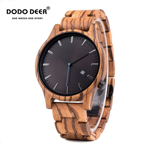 DODO-Reloj de pulsera de madera de ciervo para hombre, de marca de lujo, en Caja de regalo de madera, regalo de Navidad para él, OEM, venta al por mayor ► Foto 1/6