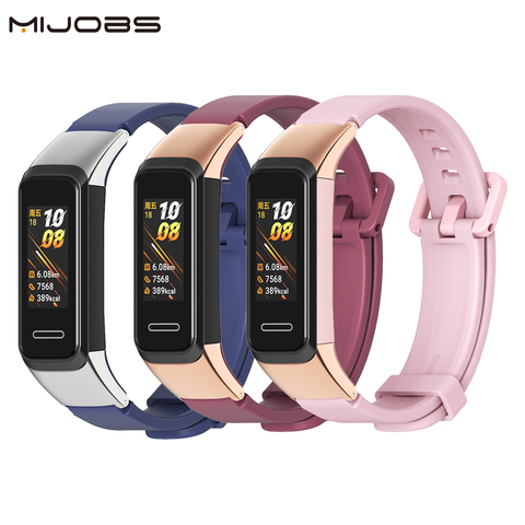 Correa de silicona para Huawei Band 4, Correa de silicona Compatible con Honor 5i, Correa de color rojo vino ► Foto 1/6