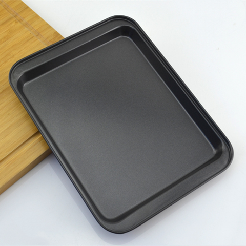 Bandeja Rectangular antiadherente para hornear pan y pasteles, herramienta de cocina para hornear de 10 pulgadas, color negro, 1 ud. ► Foto 1/6