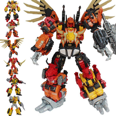 Jinbao 6 en 1 60cm gran transformación Predaking juguetes Anime Devastator KO G1 Robot modelo de figura de acción juguetes de niño chico regalo ► Foto 1/6