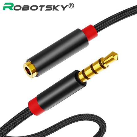 3,5mm Jack de Audio AUX extensión de macho a hembra Cable con micrófono estéreo 3,5 Adaptador de Audio Compatible con PC auriculares ► Foto 1/6