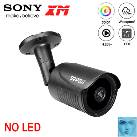 Cámara de seguridad CCTV POE IP de Metal resistente al agua, 5MP,3MP, H.265 +, detección facial, Audio ONVIF sin Led, visión nocturna a todo Color ► Foto 1/6