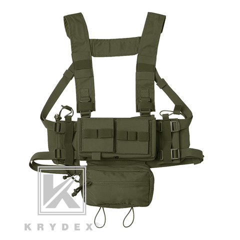 KRYDEX-aparejo de pecho clase táctica MK3, chaleco de caza militar, con bolsa de revistas, Color RG ► Foto 1/6