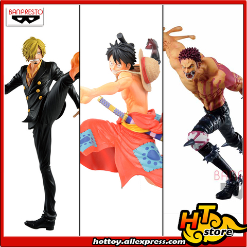 Banpresto-figura Original de colección de discos de batalla, 100%, SANJI Monkey D. Luffy Charlotte. Katakuri. De 