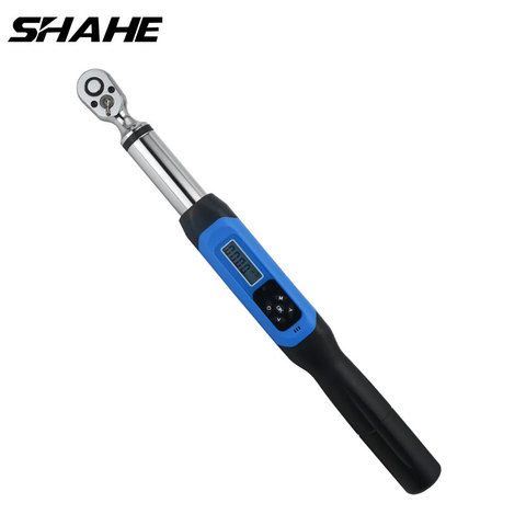 Shahe-llave dinamométrica de cabeza de trinquete bidireccional, herramienta de mano Digital AWJ, ajustable, 1/4 