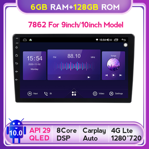 QLED 6G + 128G 5G WIFI Carplay Android 10 radio de coche reproductor Multimedia reproductor GPS para Toyota VW Hyundai Kia Renault Nissan Suzuki ► Foto 1/6