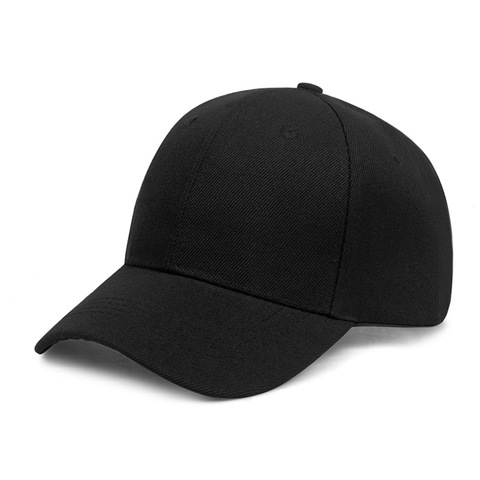 Gorra de béisbol de Color sólido para hombres y mujeres, gorro sencillo de Color negro, Snapback, informal, Hip Hop, sombreros para hombres y mujeres ► Foto 1/5