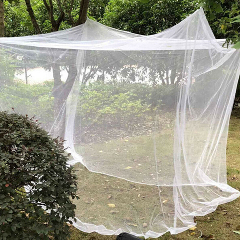 Mosquitero grande para acampar, bolsa de almacenamiento para exteriores, interior, carpa para insectos, color blanco y rojo ► Foto 1/6