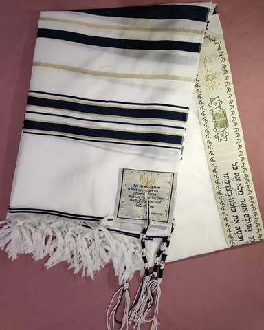 Chal de oración para hombres y mujeres, chal de poliéster con bolsa de cremallera, tamaño de 50x180cm, para rezar por Israel, para adultos ► Foto 1/6