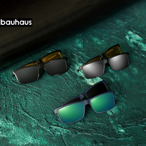 Bauhaus-gafas de sol 2 en 1 con imán fuerte, lentes de sol con clip de alta calidad, X3178 ► Foto 1/6