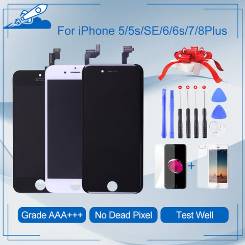 Elekworld grado para iphone 6 6S Plus LCD Touch digitalizador reemplazo de pantalla para iphone 5S pantallas de visualización ► Foto 1/6