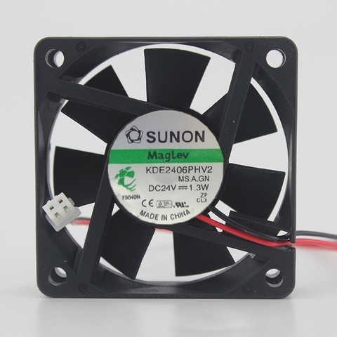 2 uds Original para Sunon KDE2406PHV2 6015 60mm 24V DC 1,3 W maglev 60X60X15mm IPC refrigeración axial fans ► Foto 1/4