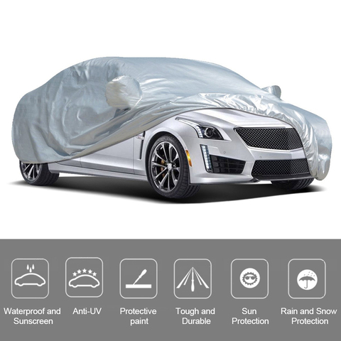 funda coche Cubierta Universal para coche, cubierta completa para exteriores, protección solar UV para interiores, protección contra el calor, a prueba de polvo, resistente a los arañazos, Sedan M-XXL car cover ► Foto 1/6