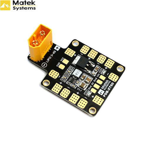 Matek Systems PDB XT60 W/ BEC 5V y 12V 2oz cobre para helicóptero RC FPV Quadcopter muliticóptero Drone Placa de distribución de energía ► Foto 1/3