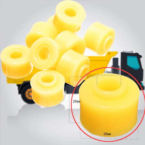 10 unids/set de amortiguador para automóvil, 10mm de diámetro interno, amortiguador de goma amarillo, pieza de bujes para coche ► Foto 1/5