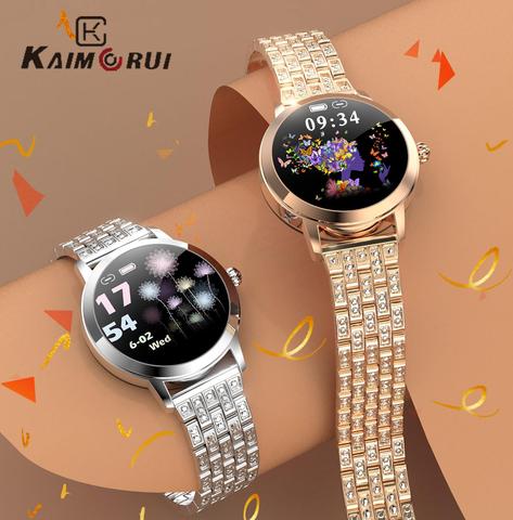 LW10 reloj inteligente mujer, relojes inteligentes con control del ritmo cardíaco, resistente al agua, mensajes, recordatorios,smartwatch para Xiaomi Android e IOS, relojes de mujer de moda 2022 ► Foto 1/6