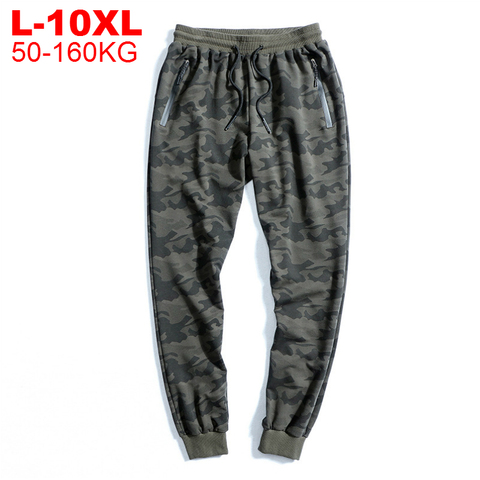 Pantalones de chándal de talla grande para hombre, ropa deportiva de algodón, Camuflaje, Militar, 10xl, 9xl ► Foto 1/6