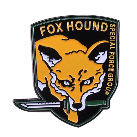 Fox Hound-Pin esmaltado de fuerzas especiales, insignia sólida de Metal, joyería Popular para videojuegos ► Foto 1/3