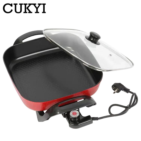 CUKYI 220 V multifuncional eléctrico máquina de cocina hirviendo stewing rozaduras plato para casa y dormitorio de acero inoxidable olla de arroz ► Foto 1/4