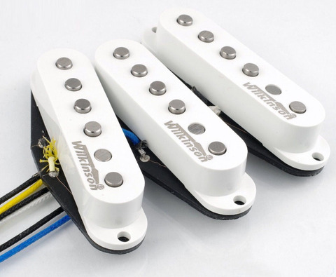 Wilkinson-Pastillas de guitarra eléctrica de una bobina 60's WVS Alnico V, pastillas blancas para guitarra Stratocaster, fabricadas en Corea ► Foto 1/3