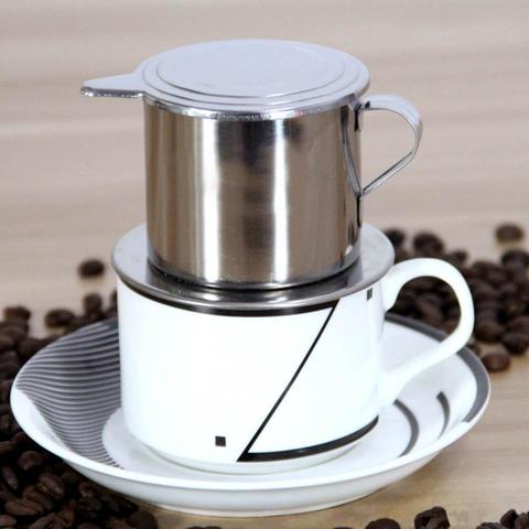 Cafetera de acero inoxidable de estilo vietnamita, máquina de filtro de goteo para cocina, hogar, oficina, infusión, 50/100ml ► Foto 1/6