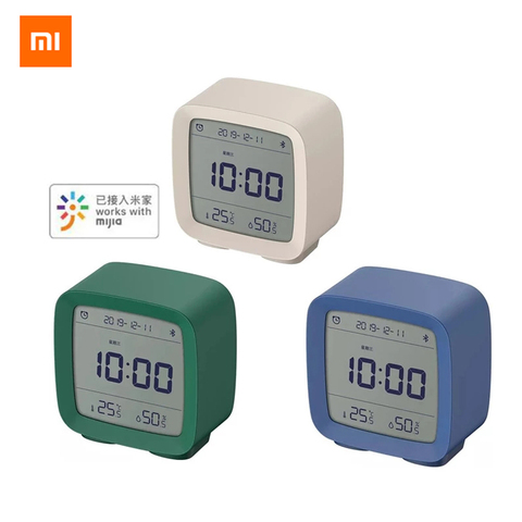 Xiaomi-reloj despertador con Bluetooth, pantalla LCD de humedad y temperatura, luz nocturna ajustable con aplicación Mijia Smart Home ► Foto 1/6