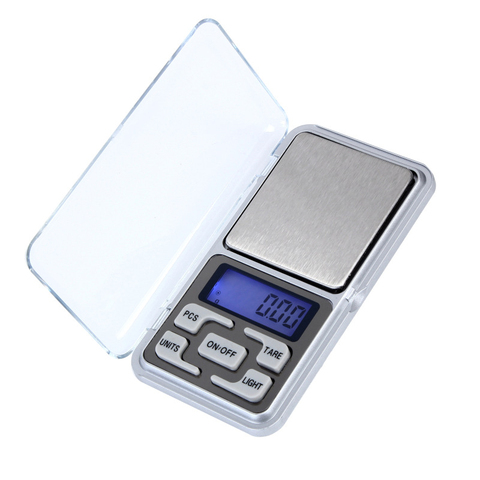 1 Uds electrónico Mini de balanza Digital de bolsillo de calibración de la balanza portátil contando función LCD azul ► Foto 1/6