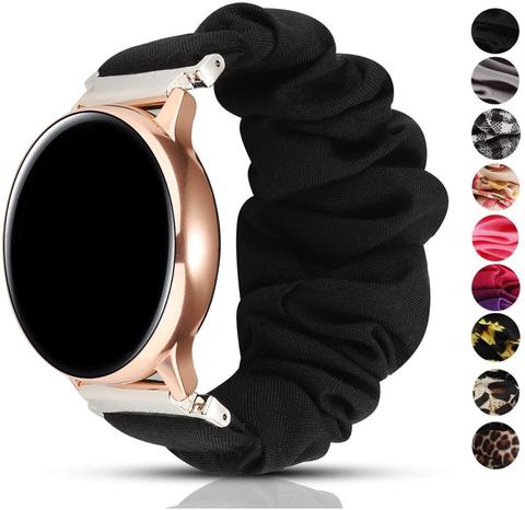 20 22mm Scrunchies elástico banda de reloj para samsung galaxy ver 46mm 42mm activo 2 reloj huawei GT2 correa de s3 amazfit bip ► Foto 1/6