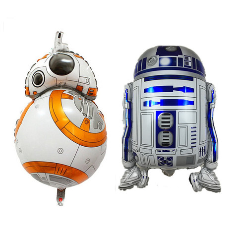 R2-D2 de globos de aluminio de Star Wars Para Niños, decoración de globos para fiestas, juguetes para bebés, BB-8 Jedi ► Foto 1/3