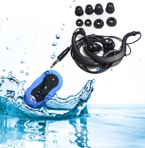 Reproductor de MP3 impermeable IPX8, dispositivo deportivo subacuático, 4GB/8 GB/16 GB, Radio FM, natación, auriculares, reproductor de música, novedad 003 ► Foto 1/6