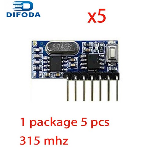 DIFODA10 Uds. 315Mhz interruptor de Control remoto inalámbrico 4CH RF Relay 1527 módulo de aprendizaje de codificación para receptor de luz Kit de bricolaje ► Foto 1/6