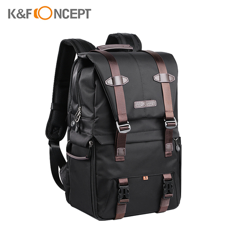 K & F Concept-Bolsa de fotografía profesional, mochila de gran capacidad para cámaras DSLR, trípode para portátil de 15,6 pulgadas ► Foto 1/6