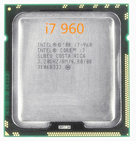 Envío Gratis Original Intel Core I7 960 procesador Quad Core de 3,2 GHz LGA 1366 130W 8M Cache escritorio i7-960 CPU ► Foto 1/1