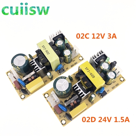 Módulo del interruptor AC-DC 12V3A 24V1.5A 36W, fuente de alimentación, circuito desnudo, placa de 220V a 12V 24V para reemplazar/reparar 110V a 12V 3A ► Foto 1/6