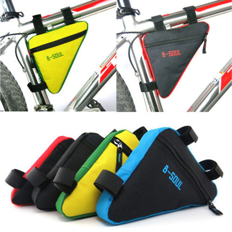 Bolsa triangular de tubo superior para bicicleta, resistente al agua, para SILLÍN frontal, para exteriores ► Foto 1/6