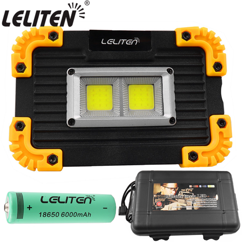 Linterna Led COB portátil de Linterna recargable con USB para exteriores, caza, Camping, tienda, batería de 18650 o AAA ► Foto 1/6