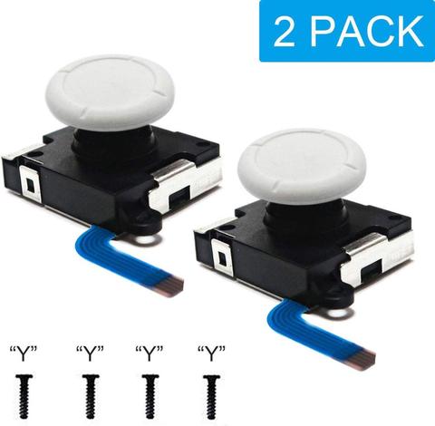 Joystick analógico 3D Original, Kit de reparación izquierda/derecha de repuesto, Sensor de barras de pulgar con 2 tornillos 