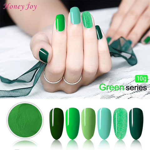 Esmalte en polvo muy fino, 10g/28g, verde, fácil de usar, inmersión de uñas, uñas de larga duración, No necesita luz UV, seguro, inodoro ► Foto 1/5