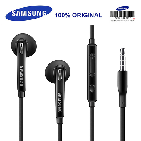 Samsung-auriculares EO-EG920 con cable, caja de almacenamiento negra, 3,5mm, auriculares internos para videojuegos, compatible con Galaxy S8, S8P, S9, S9P, teléfono inteligente ► Foto 1/6