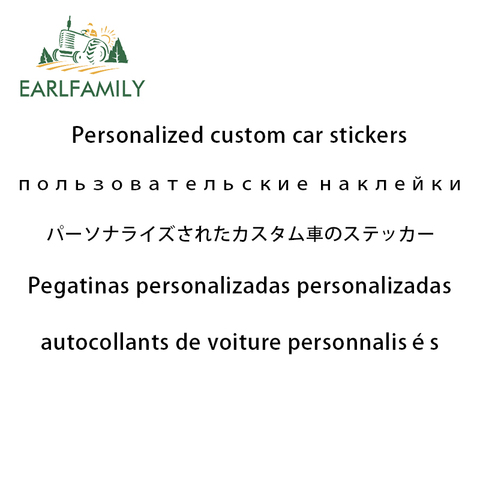 EARLFAMILY-calcomanía de parachoques de vinilo personalizada, pegatinas personalizadas troqueladas, 10x, para coche ► Foto 1/6
