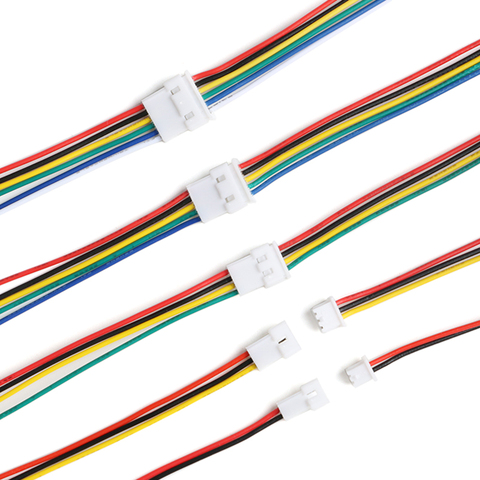 20 unids/set Conector Micro JST 1,25 MM 2P/3P/4P/5P/6P macho y conector hembra con Cables conectores de tiras de LED ► Foto 1/6