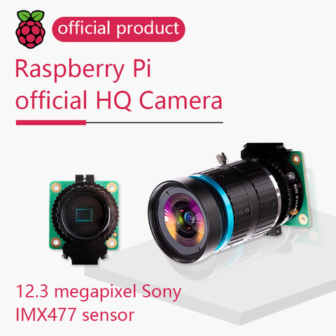 Cámara Raspberry Pi de alta calidad, cámara HQ de 12.3MP Sony IMX477 con enfoque trasero ajustable y soporte para lentes de montaje en C y CS ► Foto 1/5