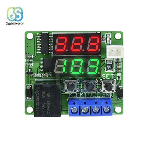 W1219 DC 12V 5V de doble LED termostato con pantalla Digital de temperatura regulador controlador de interruptor de Control Sensor NTC para ► Foto 1/6