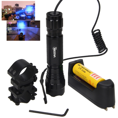 Linterna para arma táctica Q5 T6 LED, luz para arma de caza + interruptor Remoto + batería recargable 18650 + soporte para mira para Rifle + cargador ► Foto 1/1